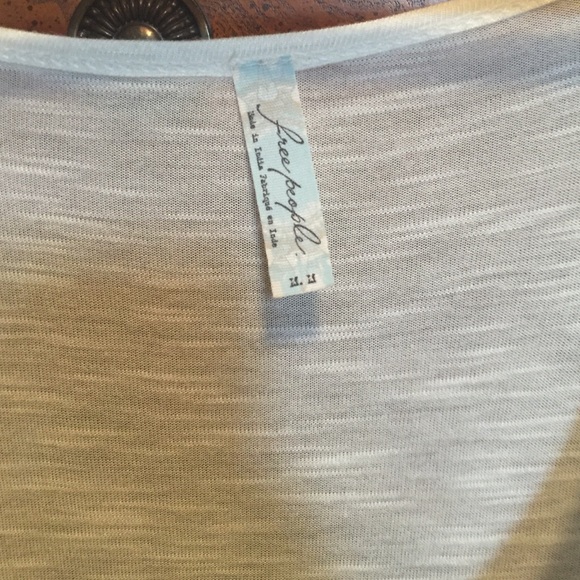 Free People Cream and Red Tunic Top - Picture 3 of 3